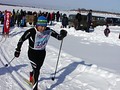 [Эльдиканцы] Борис Аммосов бежит 10 км на республиканских соревнованиях по лыжам среди ветеранов (с. Петропавловск)